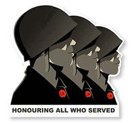 Honouring All Who Served Lest We Forget Poppy Flower Remembrance Sunday, Armistice Day, War Heroes Armed Forces, 11 novembre (M - 130 x 127 mm, Vinyl)
