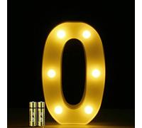 HONPHIER® Chiffres Lumineux Lettres Lumineuses Alphabet Lumineux Lampe LED Lettre Lumières Lettre Deco Opérateur à Piles pour Réceptions Partie Mariage Maison Décoration (0)