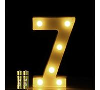 HONPHIER® Chiffres Lumineux Lettres Lumineuses Alphabet Lumineux Lampe LED Lettre Lumières Lettre Deco Opérateur à Piles pour Réceptions Partie Mariage Maison Décoration (7)