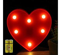 HONPHIER® Lettres Lumineuses Alphabet Lumineux Lampe LED Lettre Lumières Lettre Deco Opérateur à Piles pour Réceptions Partie Mariage Maison Bar Décoration (Heart)