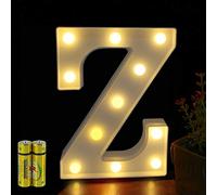 HONPHIER® Lettres Lumineuses Alphabet Lumineux Lampe LED Lettre Lumières Lettre Deco Opérateur à Piles pour Réceptions Partie Mariage Maison Bar Décoration (Z)