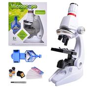 HONPHIER® Microscope Enfant Jouet pour Enfants 100x 400x 1200x Grossissement Scientifique Coffret Microscope pour Kids l'éducation Précoce