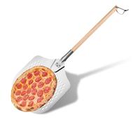 HONPHIER Pelle à Pizza 30 cm /12 Pouces Pelle Pizza perforée Aluminium avec Grande Surface et Poignée Amovible