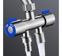 HONPHIER Vanne de dérivation Vanne d'angle Laiton Universel 1/2" Robinet d'Arretz de Régulation avec Poignée pour G1/2" Douchette WC, Machine à Laver, Toilettes, Jardin (B)