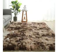 HONQGAO Tapis Salon 140 x 300 cm Antidérapant, Extra Large, Moelleux et Moderne à Poils Longs Dessous Antidérapant - Lavable pour Chambre à Coucher, Salon, Décoration D'Intérieur, Beige Foncé