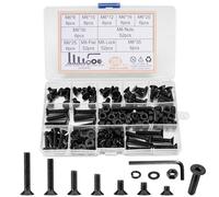 HonQiShiMY Kit Complet 208 Pièces Vis et Boulon M6 : Vis Fraisée, Vis 6 Pans Creux, Ecrous, Entretoises - Vis btr Polyvalent pour Bricolage, Réparation et Travaux Méchaniques