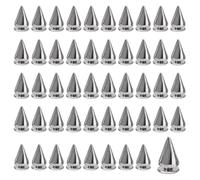 HONQX Lot de 100 rivets en métal argenté pour vêtements - 7 mm - Pour sacs, vêtements