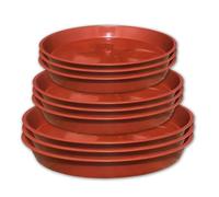 HONQX Lot de 9 soucoupes en plastique pour pots de fleurs 14 cm, 18 cm, 21 cm