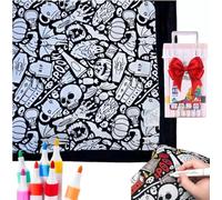 Honrue Couverture à Colorier à Faire Soi,Couverture a Colorier Adulte, Plaid a Colorier, Réutilisable, Lavable, Couvertures à Coloriers pour Famille Ami Cadeau pour Anniversaire Noël(B)