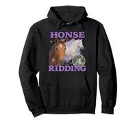Honse Ridding Équitation sans charnière Gen Z Brainrot Meme Y2K Sweat à Capuche