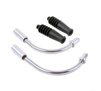 Honseadek 1 paire de tuyaux de guidage de câble de frein en V avec coude à 90°, alliage d'aluminium et acier inoxydable pour cyclisme, avec tuyau en plastique et huile lubrifiante