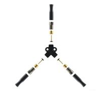 Honseadek Adaptateur de frein hydraulique pour vélo et moto, répartiteur 1 à 2 soupapes de distribution pour huile minérale et systèmes DOT en finition aluminium noir