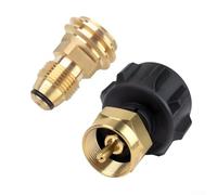 Honseadek Adaptateur de recharge de réservoir de propane de 0,5 kg et convertisseur QCC1 vers POL pour appareils à gaz extérieurs, construction en laiton pour une connexion étanche, compatible avec