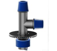Honseadek Adaptateur de vidange de sol multi-voies pour machine à laver avec joint anti-odeur pour la prévention des débordements, raccord de plomberie en PVC pour sèche-linge AC (trois ou deux)