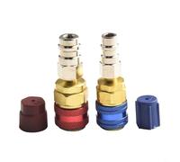 Honseadek Adaptateur d'extension de coupleur rapide pour climatisation de voiture R134A avec connecteurs latéraux bas et hauts 180 degrés AC Manifold Gauge Compatible Système automatique