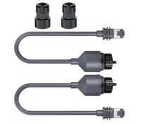 Honseadek Adaptateur Ethernet pour Gen 3 Standard et Mini Dish, étanche IP68 connecteur de câble réseau extérieur avec coupleur RJ45 compatible Cat6 (2 pièces)