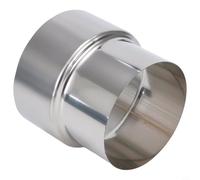 Honseadek Adaptateur réducteur de revêtement de cheminée en acier inoxydable, connecteur de tuyau de poêle pour poêle à bois, réducteur de diamètre de revêtement de conduit, résistant aux hautes