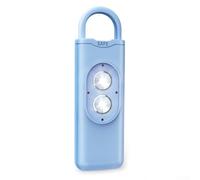 Honseadek Alarme de sécurité personnelle 130 dB avec double lumières LED stroboscopiques porte-clés d'autodéfense pour femmes, enfants, personnes âgées, protection de sécurité extérieure (bleu)