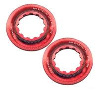 Honseadek Anneaux de verrouillage central en alliage d'aluminium pour vélo de montagne, couvercle de verrouillage de montage interne pour moyeu d'essieu traversant de 9 mm, 12 mm, 15 mm (rouge)