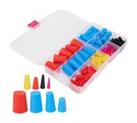 Honseadek Assortiment de 100 cônes de masquage à haute température en silicone pour revêtement en poudre et peinture, résistants à la chaleur jusqu'à 260 °C, acide et Al