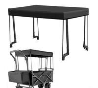 Honseadek Auvent amovible pour chariot de chariot, pare-soleil avec fixation en tissu Oxford 600D, résistant à l'eau, accessoires de chariot de camping en plein air, 90 x 47 x 51 cm