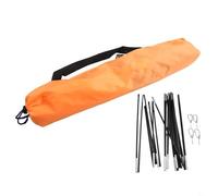Honseadek Auvent d'ombrage imperméable pour 2 personnes, bateau gonflable avec boucles en forme de D, tiges de soutien, corde à vent, mousqueton, bleu, orange, 140 x 120 cm