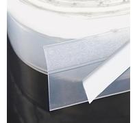 Honseadek Bande d'étanchéité en caoutchouc de silicone pour bas de porte - 45 mm de large × 1 m de long pour portes, armoires et armoires ; coupe-vent, insonorisant et anti-étanchéité (transparent)