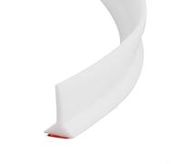 Honseadek Bande d'étanchéité en silicone de 3 mètres pour bordure de baignoire, seuil de sol pour pièce humide, bordure de calfeutrage pour carrelage, 100 à 300 cm, blanc, 30 mm de hauteur (100 cm)