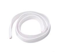 Honseadek Bande d'étanchéité en silicone de 3 mètres pour bordure de baignoire, seuil de sol pour pièce humide, bordure de calfeutrage pour carrelage, 100 à 300 cm, blanc, 30 mm de hauteur (150 cm)