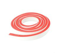 Honseadek Bande d'étanchéité en silicone de 3 mètres pour bordure de baignoire, seuil de sol pour pièce humide, bordure de calfeutrage pour carrelage, 100 à 300 cm, blanc, 30 mm de hauteur (250 cm)