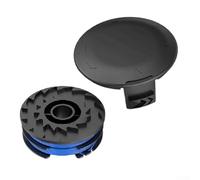 Honseadek Bobine et couvercle de rechange pour tondeuse à gazon Homelite UT41113 - Ligne en nylon de 7,2 m, diamètre de 1,65 mm, comprend des bobines AC41RL3 et un couvercle AC41HCA et une ficelle (6