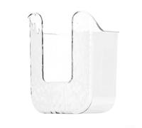 Honseadek Boîte à mouchoirs murale en PET pour salle de bain ou cuisine (blanc transparent)
