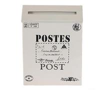 Honseadek Boîte aux lettres murale rustique en métal de style européen pour femme - Décoration extérieure et intérieure - Boîte aux lettres en fer - Bleu, rouge, blanc, vert, jaune