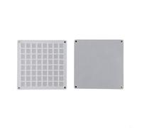 Honseadek Boîte de rangement en acrylique pour diamants et coquillages - 36 compartiments avec coque pour collection de cristaux et pierres précieuses - Forme carrée transparente (64 carrés)
