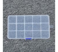 Honseadek Boîte de rangement en plastique pour bijoux, compartiment réglable, organiseur transparent pour bagues, boucles d'oreilles, perles, pilules, joint résistant à l'humidité (15 compartiments)