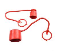 Honseadek Bouchon anti-poussière hydraulique en PVC série FF pour applications de canalisation de pression d'huile, couleur rouge avec diamètre de port de 15 mm et indice de résistance à la pression