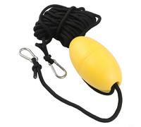 Honseadek Bouée d'ancrage compacte avec ligne d'ancrage robuste de 9,8 m pour bateaux de pêche, kayaks, navires et bateaux à voile - Jaune/blanc