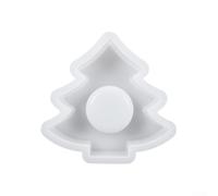 Honseadek Bougie flocon de neige en silicone pour décorations de sapin de Noël, artisanat en résine, plâtre, support de pinceaux de maquillage, pot de fleurs - Transparent (arbre de Noël)