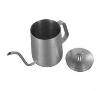 Honseadek Bouilloire col de cygne en acier inoxydable de 600 ml avec bec étroit pour verser le café - Compatible avec le brassage à la main, la fabrication du thé, le camping (vintage 600 ml)
