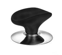 Honseadek Bouton de couvercle de casserole en acier inoxydable de rechange pour casserole en verre - Poignée en bakélite résistante à la chaleur avec joint en silicone et lavage