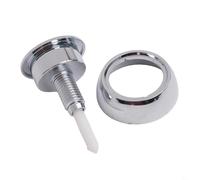 Honseadek Bouton poussoir chromé de rechange pour chasse d'eau Siamp Optima 49 pour chasse d'eau double chasse d'eau en tissu ABS finition argentée compatible avec Twy