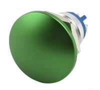 Honseadek Bouton poussoir momentané en forme de champignon vert 22 mm IP65 étanche en alliage d'aluminium sans contrôle de réinitialisation automatique (16 mm)