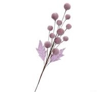 Honseadek Branches décoratives en velours avec pointes en forme de boule pour sapin de Noël - Décorations festives à suspendre pour décoration de maison et de jardin (or rose)
