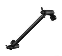 Honseadek Bras de douche de 27,9 cm, rallonge de douche réglable en laiton avec design anti-fuite, compatible avec les pommeaux de douche standard pour une utilisation moderne de salle de bain (noir)