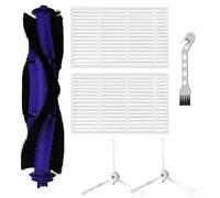Honseadek Brosse principale de rechange, brosses latérales, filtres, pour aspirateur robot Narwal pour Freo S, plastique nylon et papier filtre accessoires pour balayage des bords