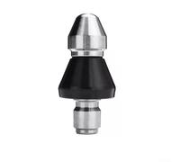 Honseadek Buse de jet d'égout en acier inoxydable pour nettoyeur haute pression, buse de nettoyage des canalisations de 6,35 mm avec design à débit inversé, nettoyeur de tuyaux haute pression (A 9,5