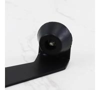 Honseadek Butée de porte à 90 degrés, limiteur de porte en acier inoxydable avec caoutchouc, butée de porte à montage supérieur pour ouverture à gauche et à droite, mur robuste