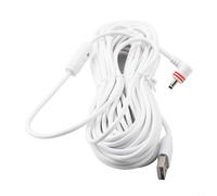 Honseadek Câble d'alimentation et adaptateur compatibles avec batterie Ring Spotlight Cam Plus Pro - Résistant aux intempéries - 7,6 m - 10 m - Matériau TPE - Blanc (10 m)