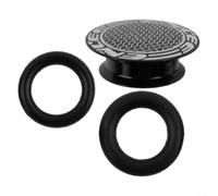 Honseadek Cache-boulon de manivelle de vélo en alliage d'aluminium avec anneaux en caoutchouc, bouchon anti-poussière antirouille pour pédalier creux, installation sans outil de protection des