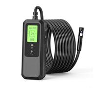 Honseadek Caméra d'inspection endoscopique, endoscope industriel WiFi 5 MP HD double objectif 8 mm caméra IP67 étanche câble 1 m Résolution 2K Endoscope